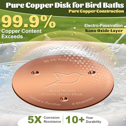 1 Pack Bird Bath Copper Disk (Copper/1PCS)