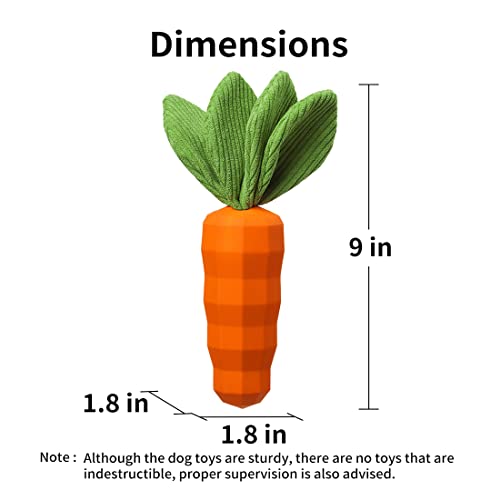 Dog Chew Toys for Aggressive Chewers (carrot orange)