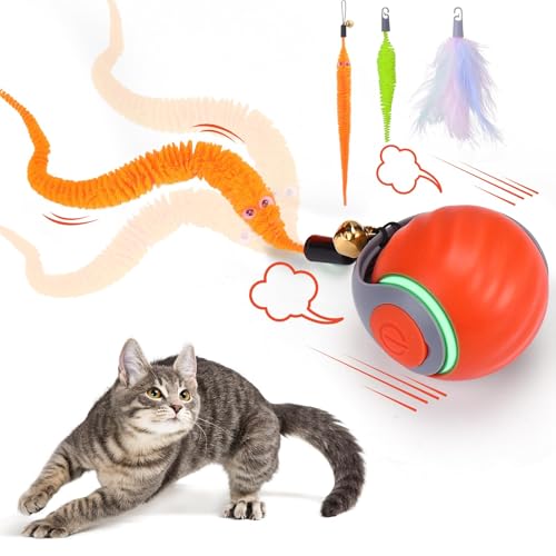 Interactive Cat Toy Ball (01 Orange)