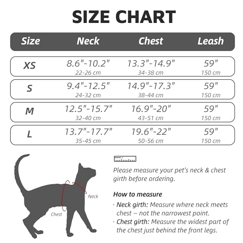 Escape Proof Cat Harness and Leash Set (Green / XS)