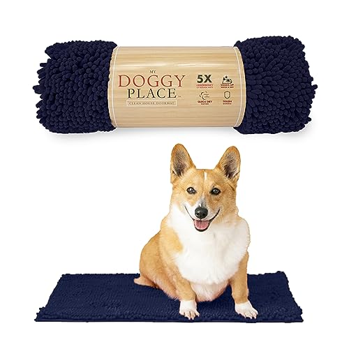 Dog Mud Mat 18" x 24" Charcoal (18" x 24" / Navy Blue)