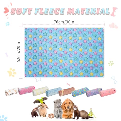 8 Pack Guinea Pigs Fleece Blankets (30x20 Inch /8 Packs / Light Color)
