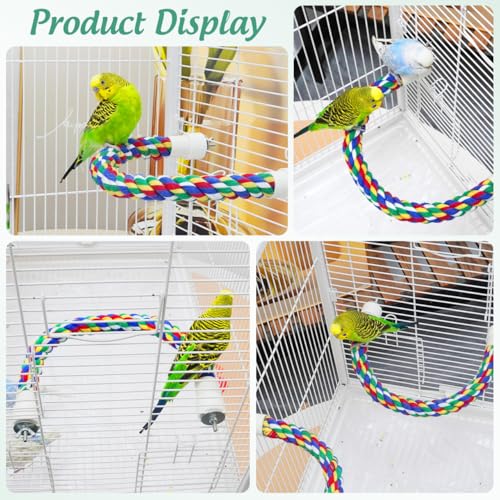 Colorful Bird Rope Perch Stand (15.7 inch /40 cm)