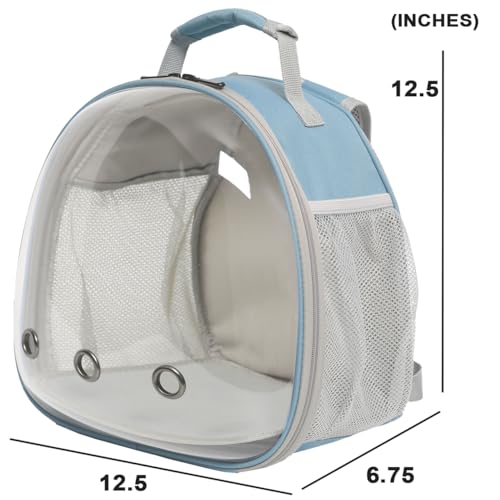 Bearded Dragon Travel Backpack with Harness and Leash Set (Blue)