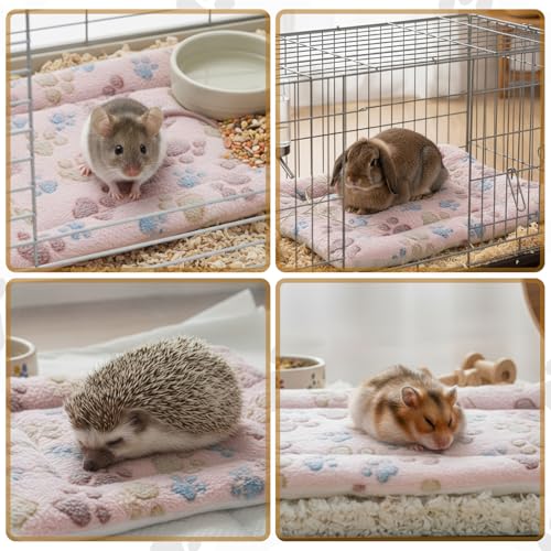4 Pack Soft Pet Bed Mat Small Dog Crate Fleece (13 x 10 Inches / as shown on the picture)
