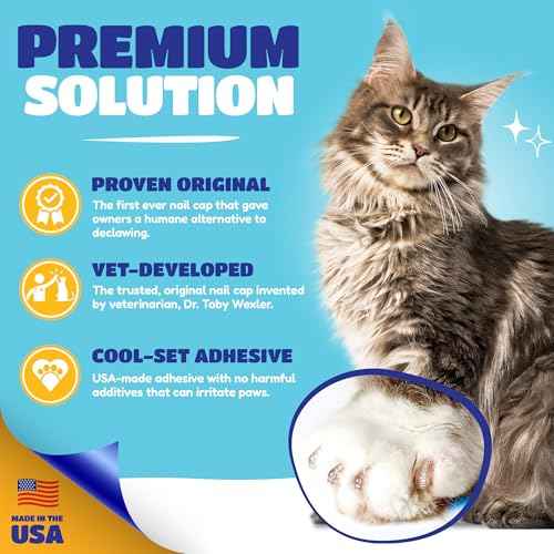 Nail Caps for Medium Cats (Medium / Green & Orange)