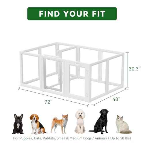 Clear Acrylic Dog Playpen Indoor (30")