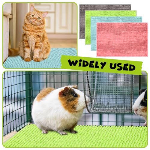8 Pcs Guinea Pig Cage Liner (Gray, Green, Pink Blue / 24x16''16x12'')