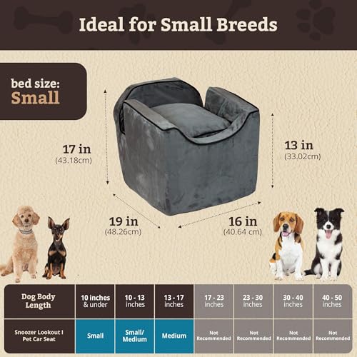 Luxury Lookout Pet Car Seat (Anthracite with Black / Small)
