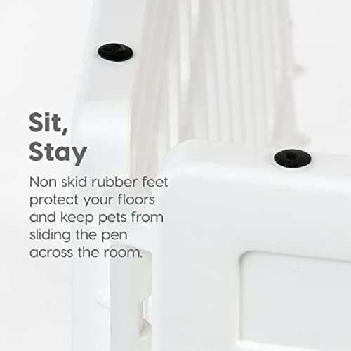 4 Panel Dog Playpen (White / 4 Panel – 24" H)