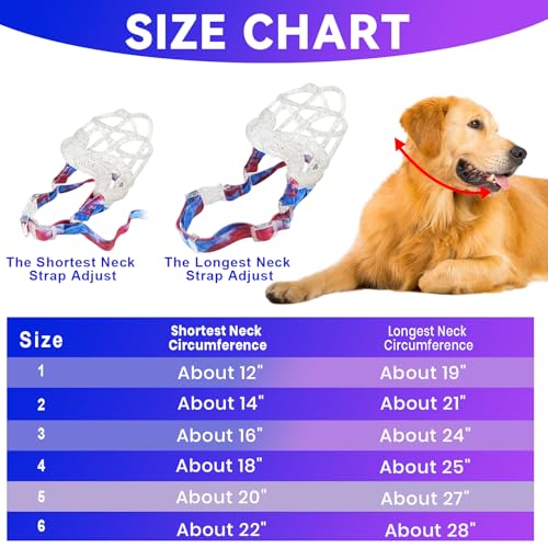 Basket Muzzle Allows Panting Drinking (Transparent / Size 6)