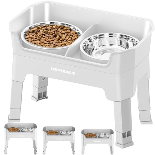 Elevated Dog Bowls (Light Grey / Large)