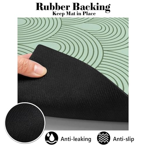 Dog Food Mats for Floors Absorbent (L(17"×30") / 01-Green)