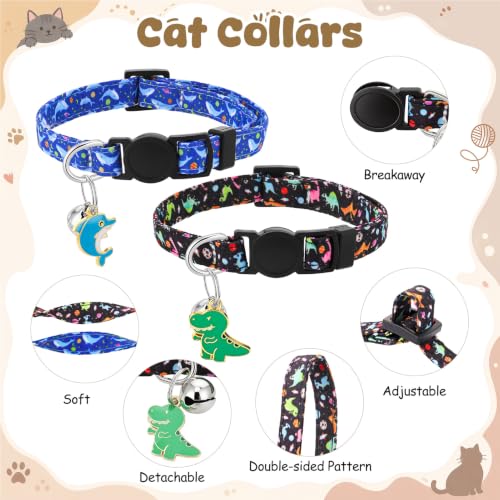 2 Pack Cat Harness and Leash (Dinosaur)