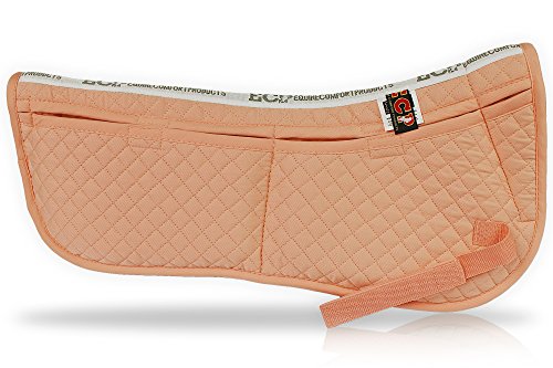 Adjustable Shock Absorbing Memory Foam Half Saddle Pad (Pale Peach)