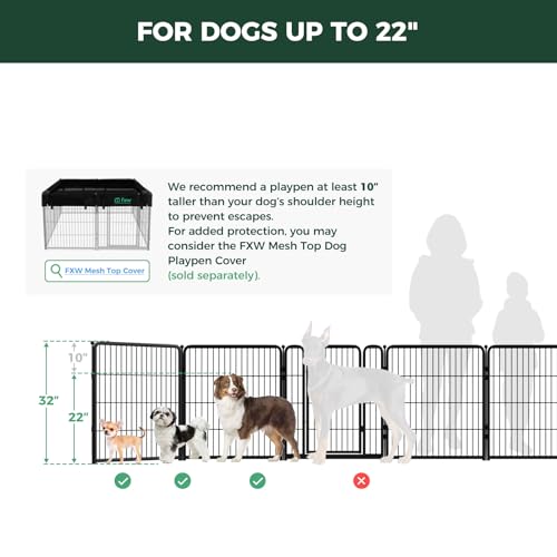 Homeplus Indoor Dog Playpen (Black / 32"H)