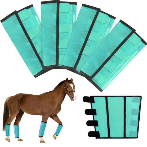 Mesh Horse Fly Boots Set of 4 (Green)