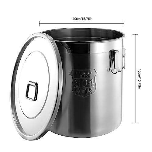 12.7Gal 304 Stainless Steel Rice Storage Container 40 (48L)