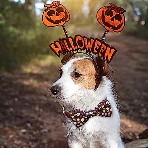10 Pack Dog Bowties Halloween for Small Dogs Sliding Collar (S/M)