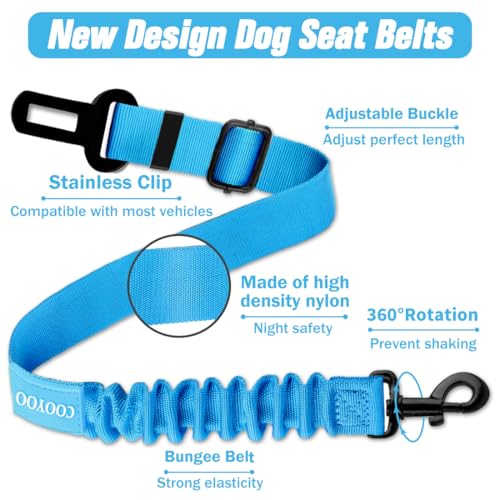 Dog Seat Belt (Set 01 Pack B-Blue)