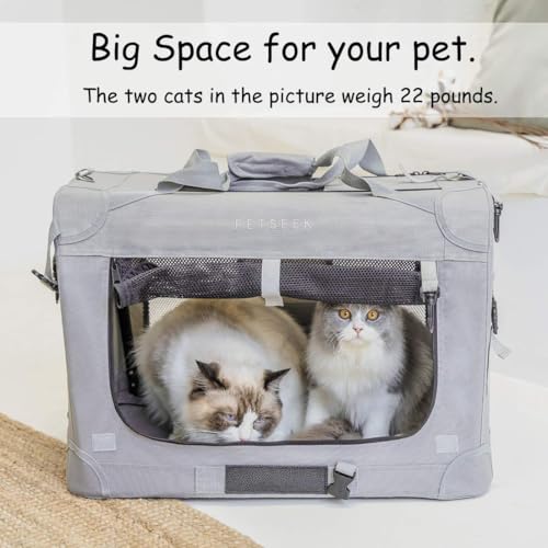 Extra Large Cat Carrier Soft Sided (Grey-3)
