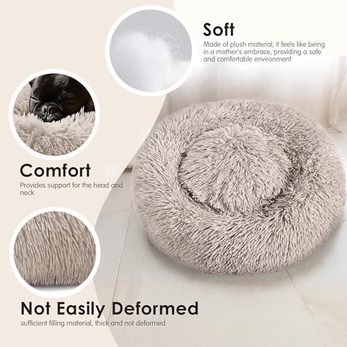 28in Large Dog Bed (Brown / 28.0"L x 28.0"W x 8.0"Th)