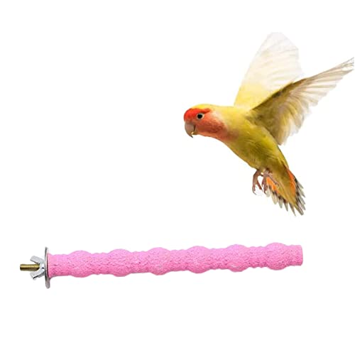 Bird Perch Parrot Stand Natural Wood Grinding for Cage (small: 7.07inch/18cm)