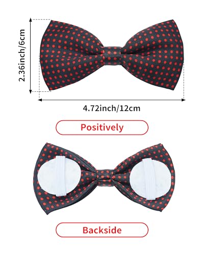 10 Pack Dot Dog Bowties for Large Dogs Slide on Collar (M/L)