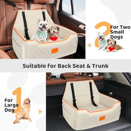 Dog Car Seat for Large (Beige)