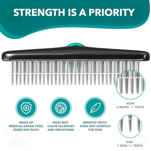 Deshedding Brush Comb (Green)