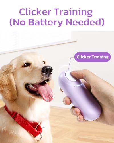 Dog Training Clicker & Dog Clicker with Treat Storage (Purple)
