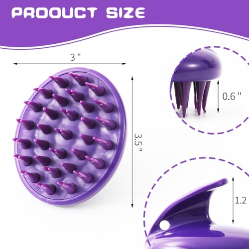 Cat Brush with Soft Rubber Pins (Purple)