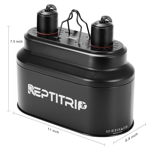 Dual Reptile Light Fixture with 100W Daytime Heat & UVB 10.0 Reptile Bulb (ST3)
