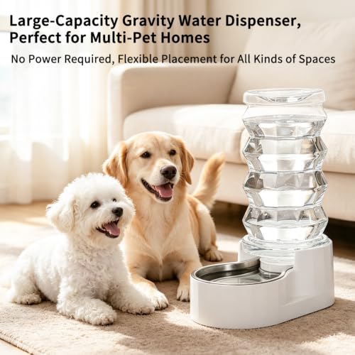 8L Gravity Dog Water Dispenser (8L / White)