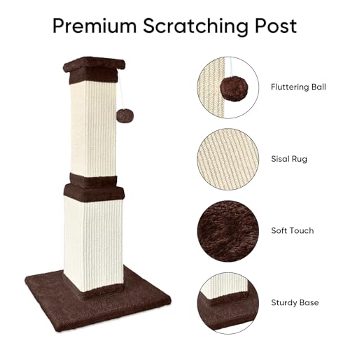 Cat Scratching Post for Indoor Cats (Brown)