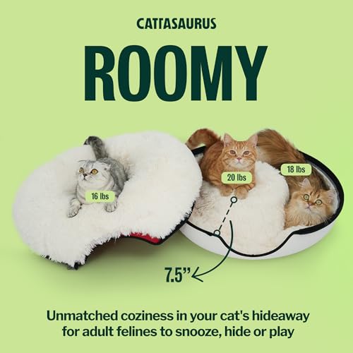 Peekaboo Cat Cave for Multiple & Large Cats Up to 30 (Ruby Snowball 1)
