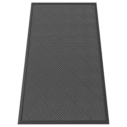 Indoor Outdoor Door Mat (Grey Diamond / 3' x 5' (Rectangular))