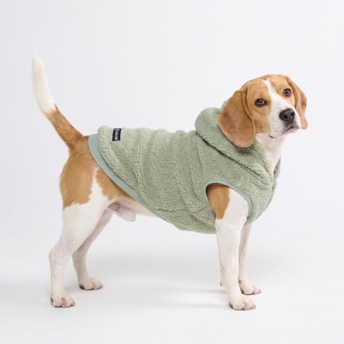 Sherpa Fleece Dog Jacket (Light Green / XL)