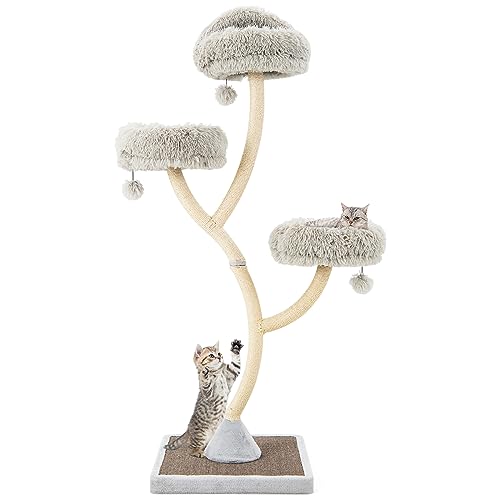 70" Tall Cat Tree (Grey)