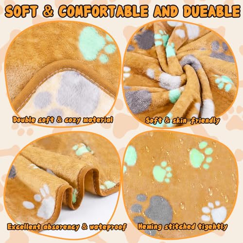 6 Pcs Washable Guinea Pig Blankets Absorbent Small Animal Fleece Bedding Cage Liners Reusable Pet Pee Pad Sleep Mat Pad Cover for Hamster Ferret Rabbit Chinchilla Hedgehog (6 White Bulk / 24" x 47")