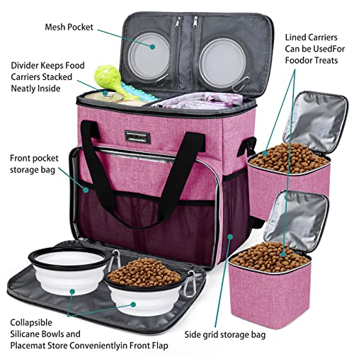 Dog Travel Bag (Pink / Medium)