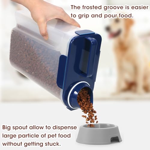 Large Cat Food Storage Container (Dark Blue / 6 Qt)