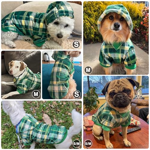 Dog Hoodie Sweaters for Small Medium Large Size Dogs Girls Boys (Small/Medium / Green)
