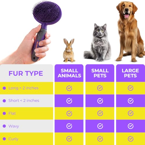 Dog Brush Soft Pin Bristle Pet Brush for Dogs and Cats