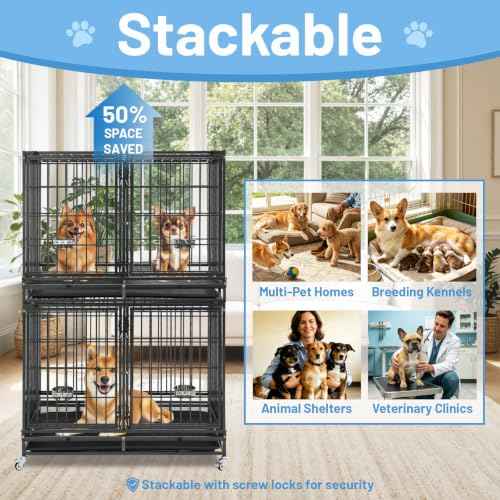 42" Tall Dog Crate with Divider (43 Inch x 4)