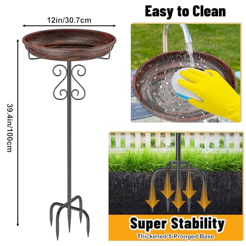 Bird Bath for Outside (Vintage Bronze)