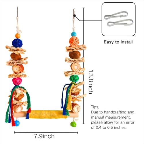 Bird Swings Toys for Parakeets Parrot (M)