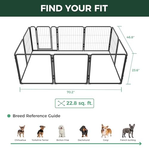 AuraSpace Pro Acrylic & Wire Mesh Indoor Dog Playpen (Black / 24"H)