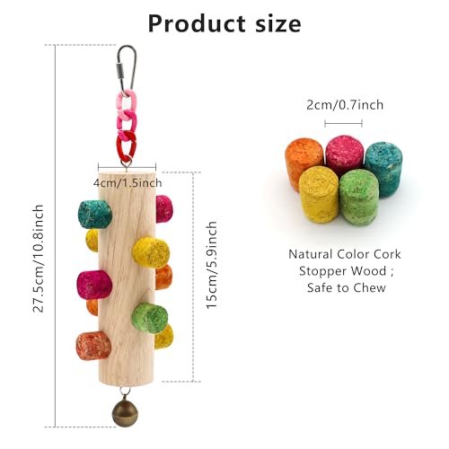 Cylinder Bird Chew Toy (1 Pack-Cylinder Cork Stick)