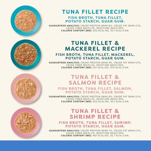4 Flavor Fish Variety in Gravy Wet Cat Food 24 (2.47 Fl Oz (Pack of 24))